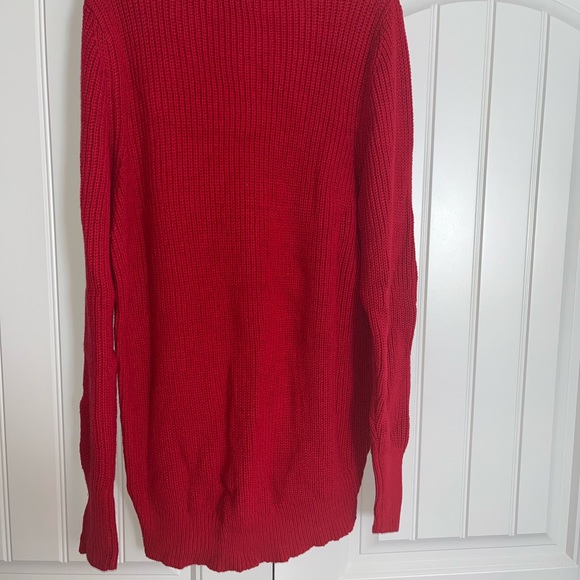 NEW Only Mine Cherry Red Knit Hi-Lo Sweater Size XL - Picture 8 of 15